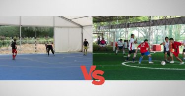 The image of the game of futsal vs 5-a-side
